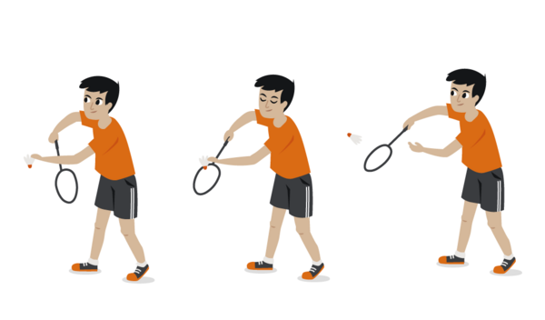 Badminton og baghåndsserv i idræt - undervisning 
