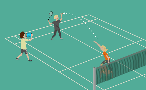 Grundslag, drop, clear og smash i badminton i idræt - undervisning